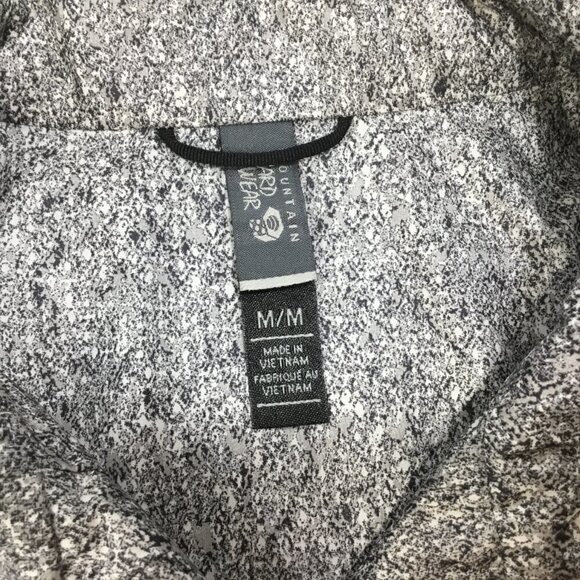 Mountain Hardwear Quilted Women's Jacket Snap Front Sz M Black Gray Lightweight - Picture 10 of 12